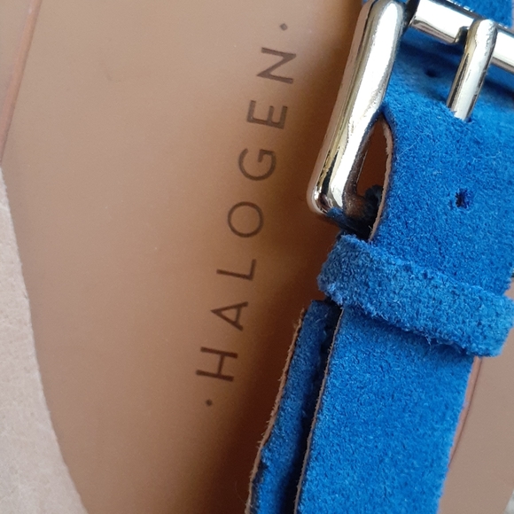 New NWOT Suede Leather Halogen Sandals - Picture 2 of 5